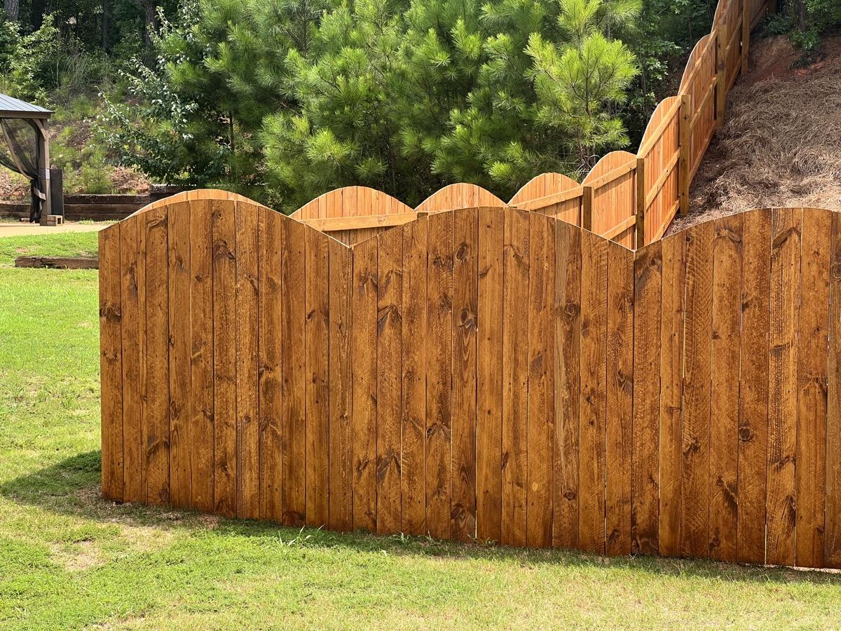 Cedar fence after professional staining