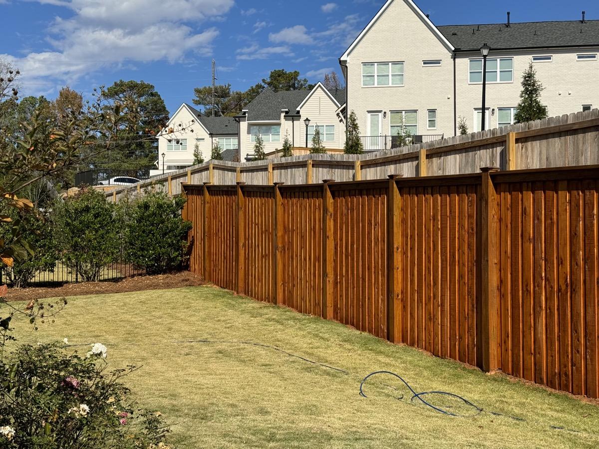 Privacy fence after pecan stain by AFR
