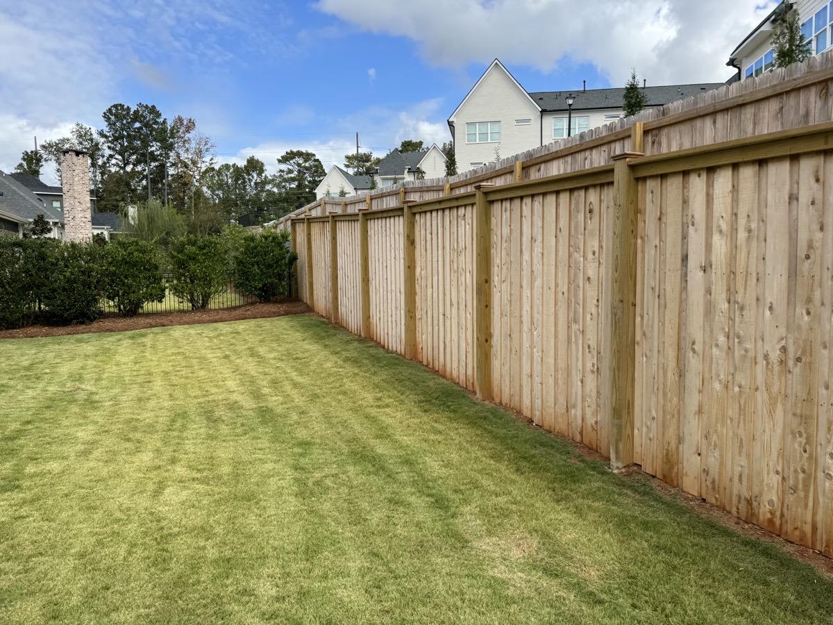 New privacy fence before staining